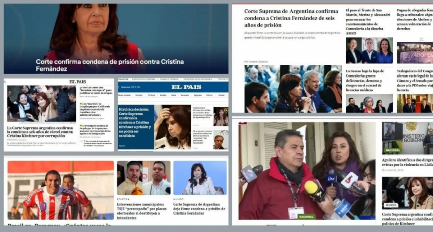 Así retrataron los medios internacionales la ratificación de la condena de Cristina Kirchner en Argentina