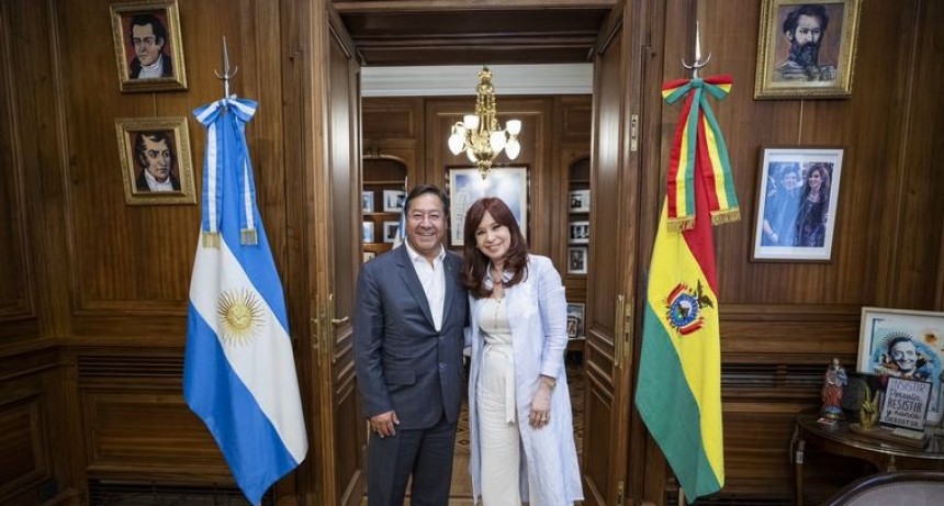 Cristina Kirchner recibió a los presidentes de Colombia y Bolivia en el Senado