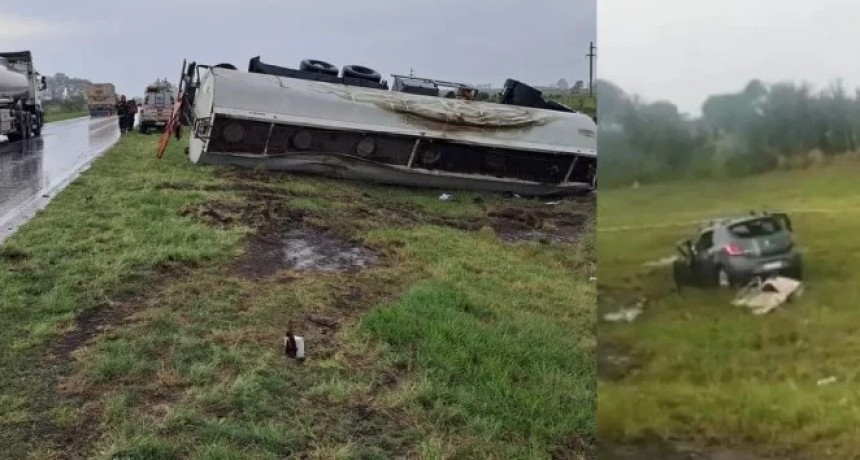 Cinco personas fallecidas en un tremendo accidente en cercanías de Curupaity