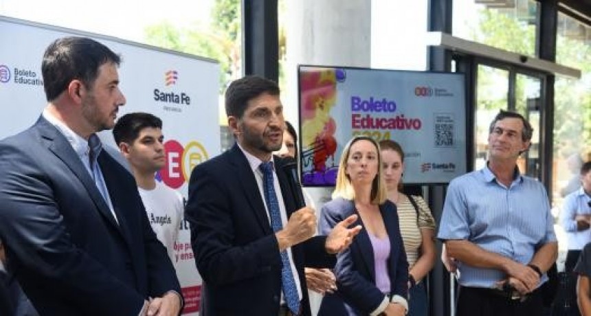 Maximiliano Pullaro presentó el Boleto Educativo 2024
