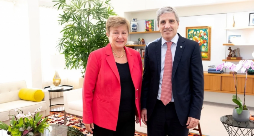 Caputo con Georgieva en Davos, a d&iacute;as de una nueva revisi&oacute;n del acuerdo