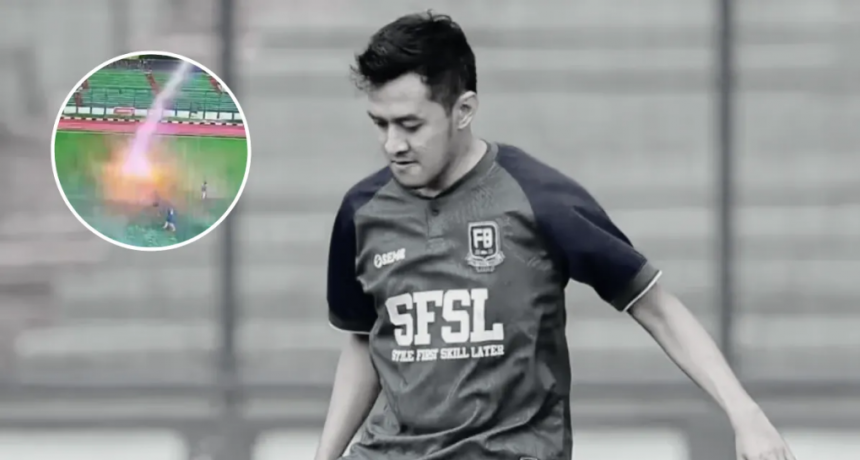 Imágenes impactantes: un futbolista falleció en pleno partido tras recibir el impacto de un rayo