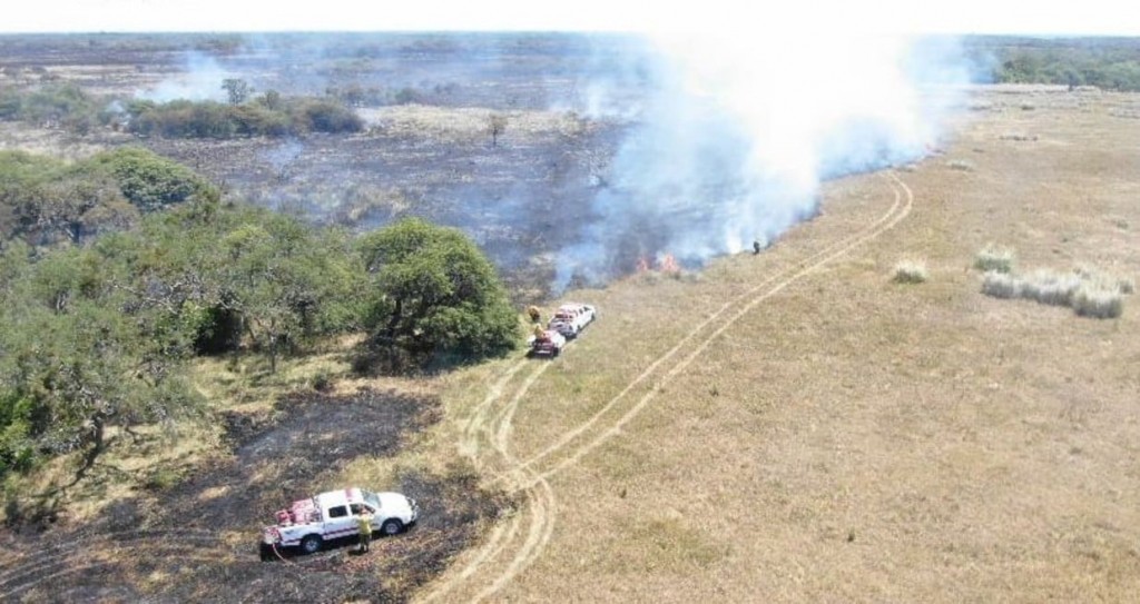 Bomberos Voluntarios sofocaron el incendio de unas 8.000 hectáreas de campo en el noreste santafesino