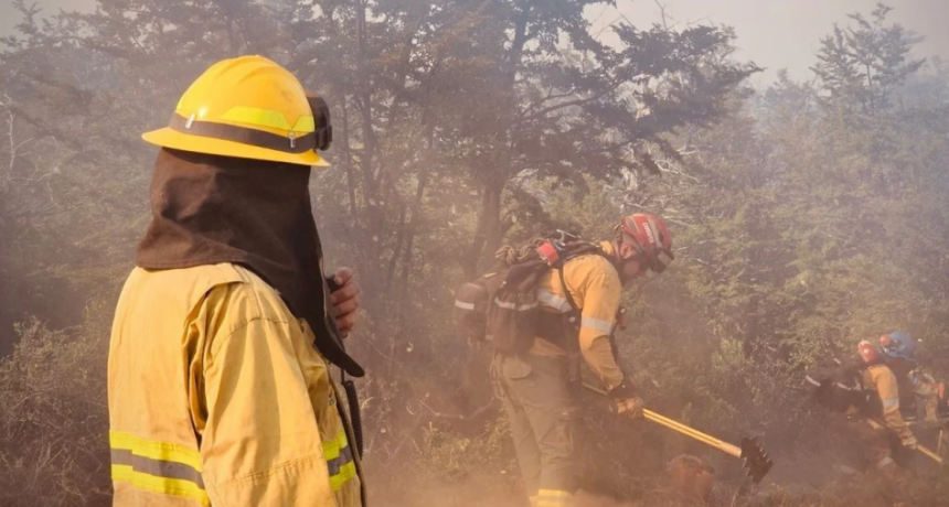 Desde Cholila, brigadistas de Santa Fe trabajan para frenar los incendios en Chubut