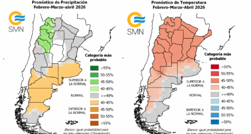 El clima sigue sin traer buenas noticias: hasta abril, m&aacute;s calor y lluvias normales o por debajo de la media