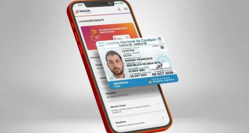 Las licencias de conducir de Santa Fe estar&aacute;n disponibles en la app Mi Argentina