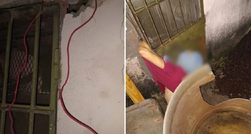 Electrificó la puerta de su casa 