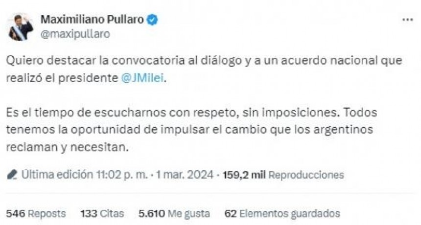 Pullaro celebró 