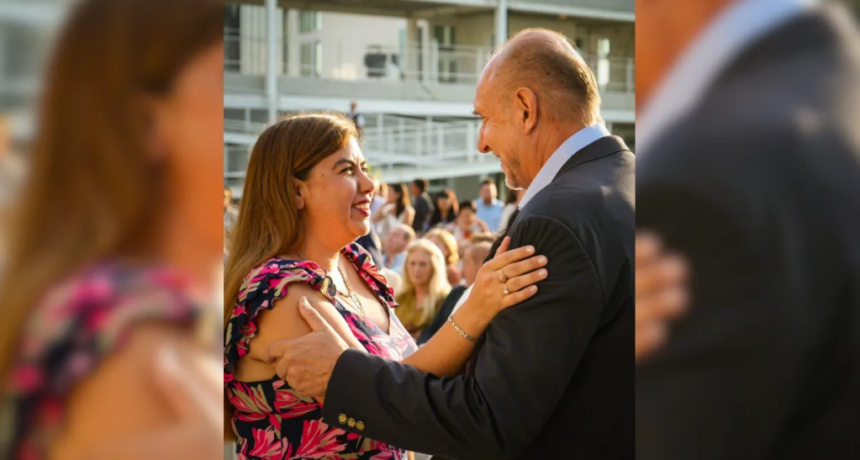 El exgobernador Omar Perotti estuvo presente en la inauguración de la nueva Escuela Agrotécnica de Rufino