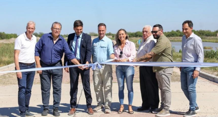 Pullaro inauguró el sistema de defensa contra inundaciones en Los Amores