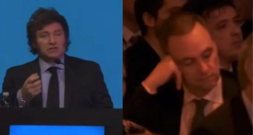 Manuel Adorni se qued&oacute; dormido durante el discurso de Javier Milei