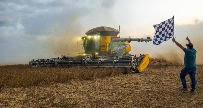 O mais rápido: cosechó 480 toneladas de soja en 8 horas y batió un récord