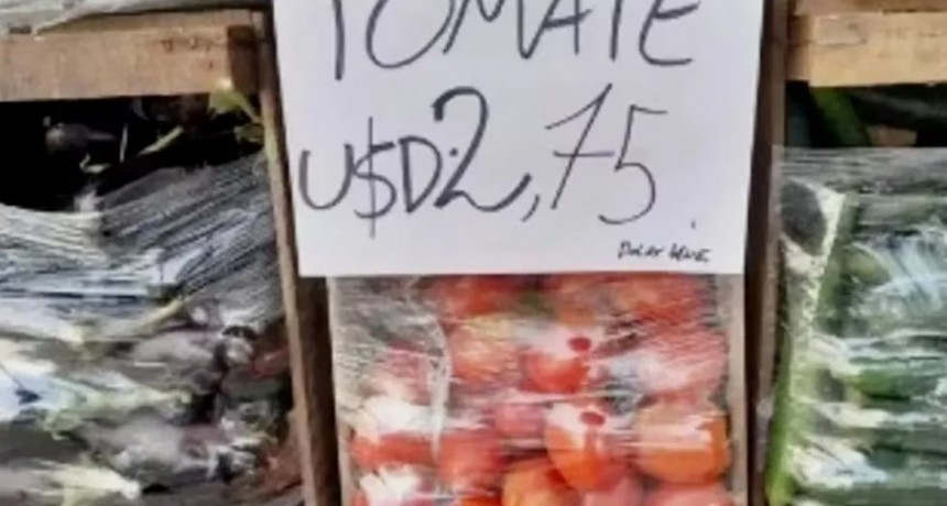 Un verdulero puso los precios de los tomates en dólares y tuvo que retroceder por una inspección