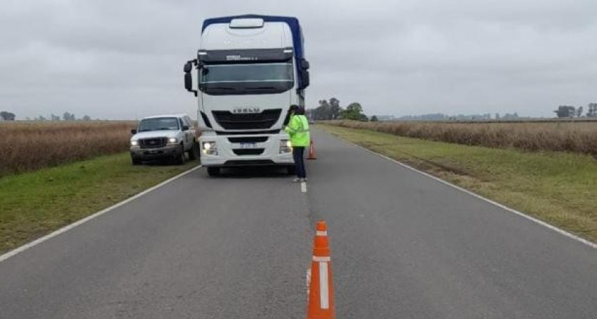 Vialidad Provincial multó a un camión con 50 toneladas de exceso de carga