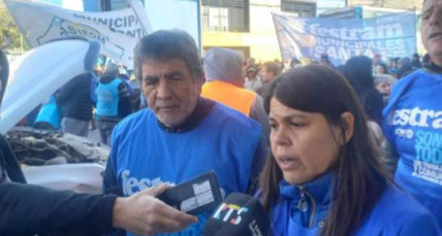 Manifestación de Festram frente a Iapos: 