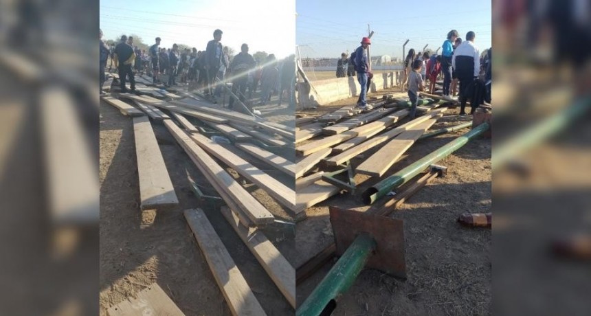 VIDEO: Se cayó una tribuna en un club de Quimilí y hay más de una docena de heridos