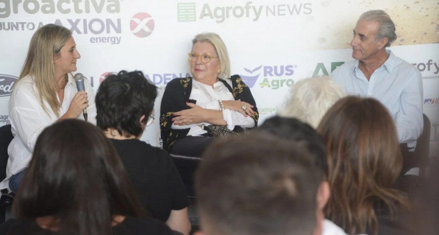 Lilita Carrió dijo que vino a acompañar a los productores en Agroactiva