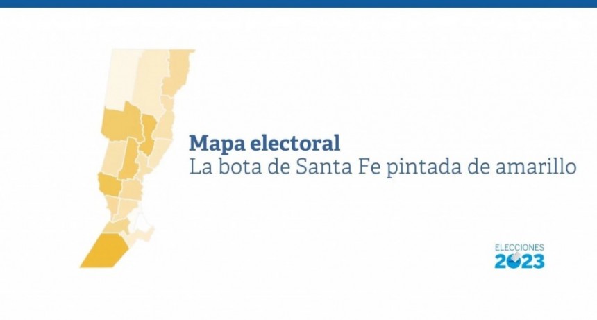 Mapa electoral: la bota de Santa Fe pintada de amarillo