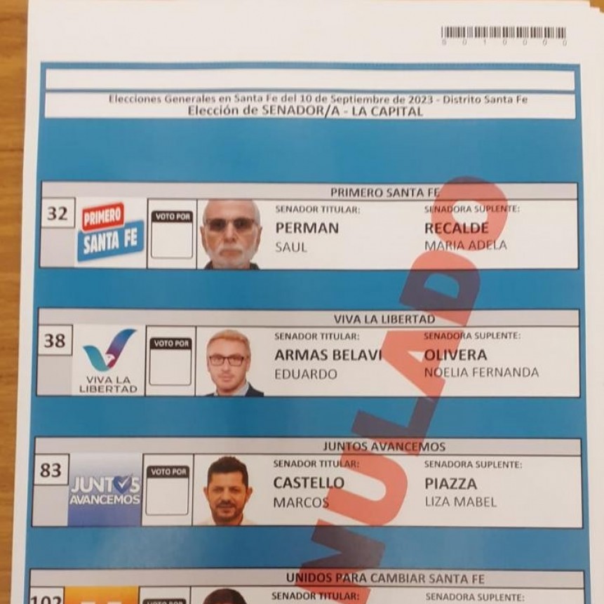 Presentaron las boletas que se usarán para las Generales en Santa Fe 