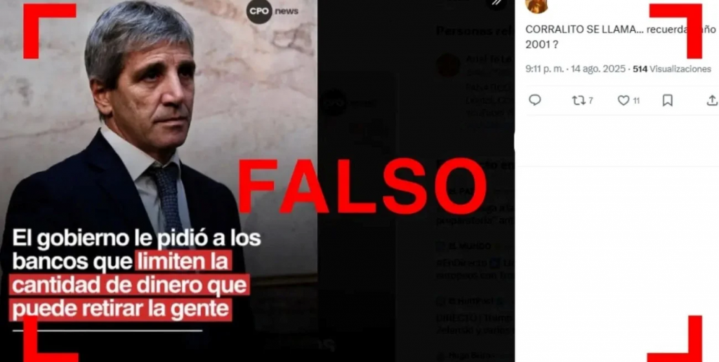 Es falso que el Gobierno instaló un nuevo corralito: no hay restricciones para que las personas retiren su dinero de los bancos