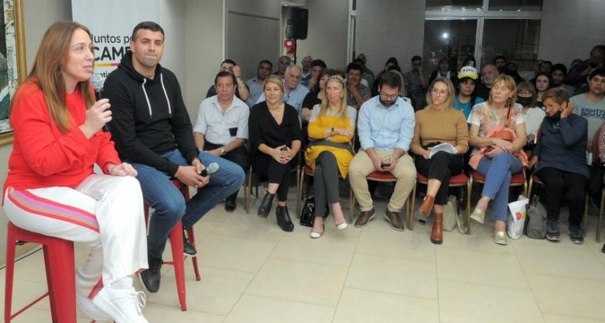 Encabezó un encuentro con militantes de JxC