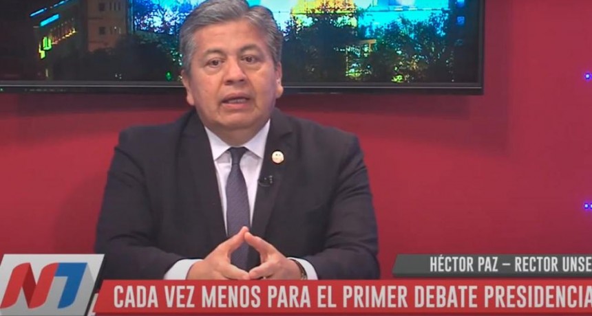 El rector de la Unse, Héctor Paz, respondió las dudas de cara al debate presidencial del próximo domingo