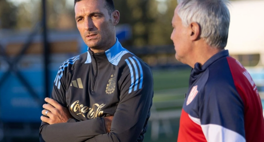 Scaloni habló de su visita a Unión en el predio AFA y elogió a Madelón