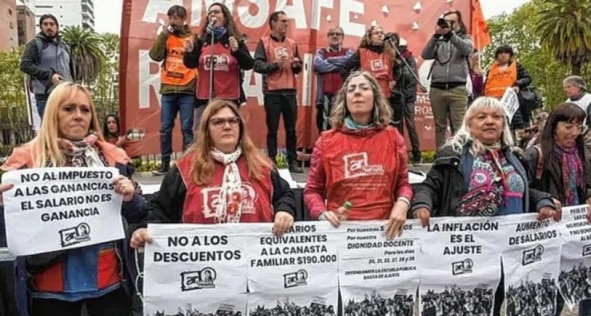 Descuento de los días de paro: en Rosario, Amsafé desobliga a los docentes este lunes y se moviliza 