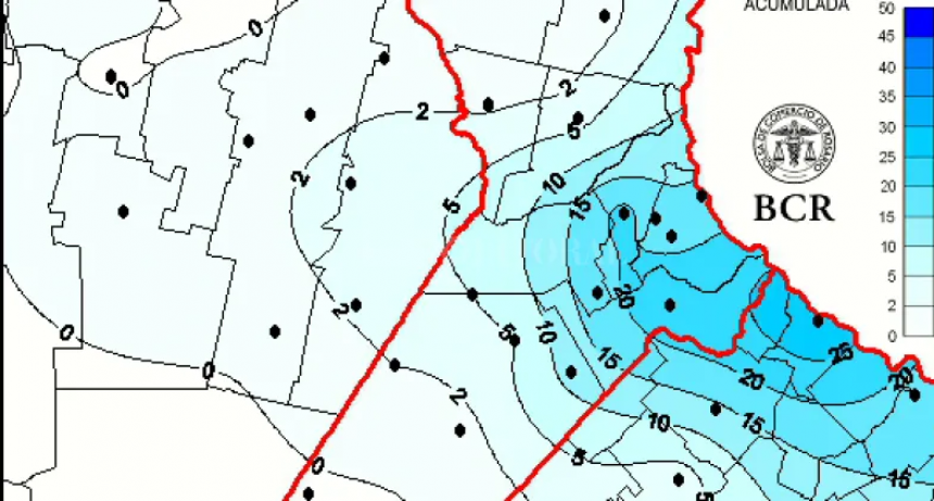 Rosario, la zona más beneficiada por el agua  