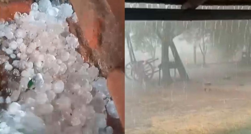 Fuertes tormentas con granizo azotaron diversas zonas del interior santiagueño