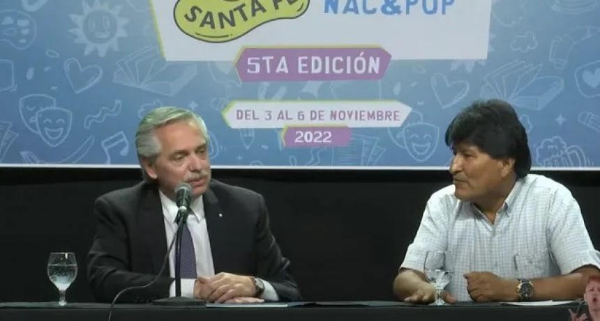 El presidente Alberto Fernández visitó la ciudad Santa Fe y compartió una charla con Evo Morales