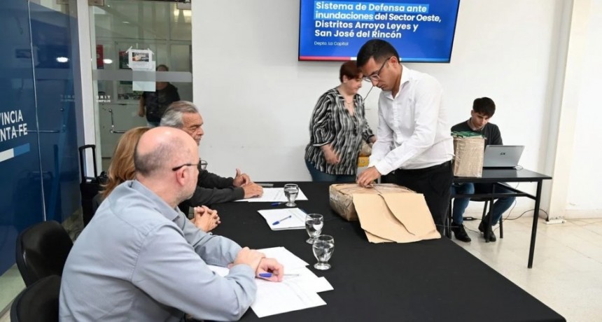 Se conocieron los oferentes para las obras de defensa de Rincón Norte y Arroyo Leyes