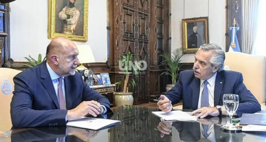Seguridad, hidrovía y la sequía en el campo, los ejes del encuentro entre Perotti y Fernández 