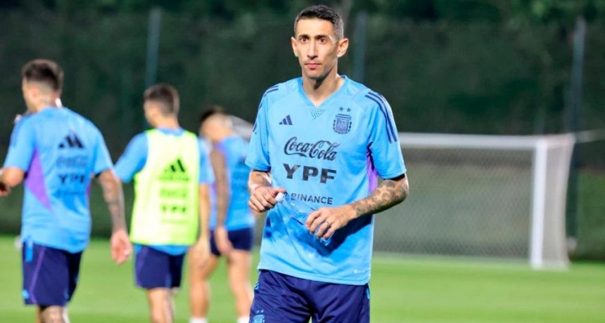 Di María se movió a la par de sus compañeros: ¿llega al partido entre Argentina y Países Bajos?