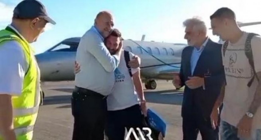 Omar Perotti recibió a Lionel Messi y Ángel Di María en Rosario