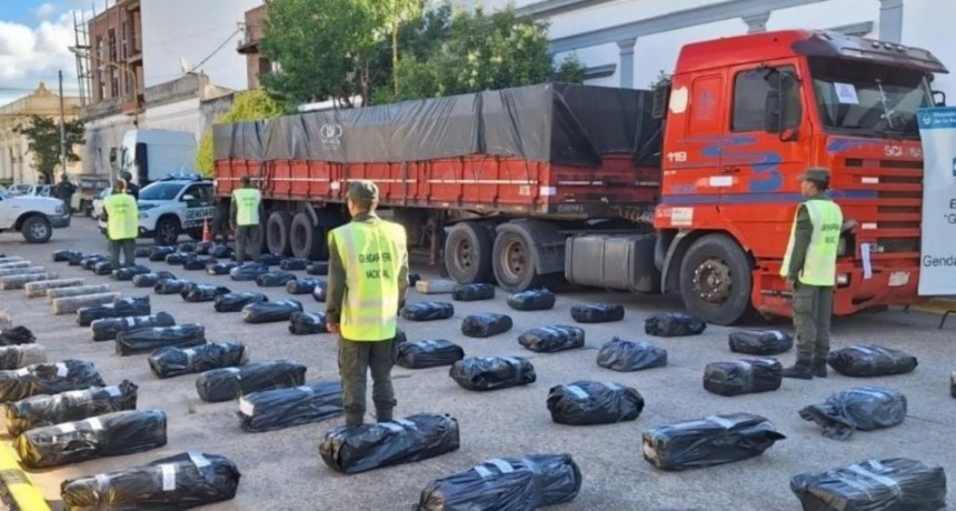 Entre R&iacute;os: llevaban casi una tonelada de marihuana en un cami&oacute;n que trasportaba arroz