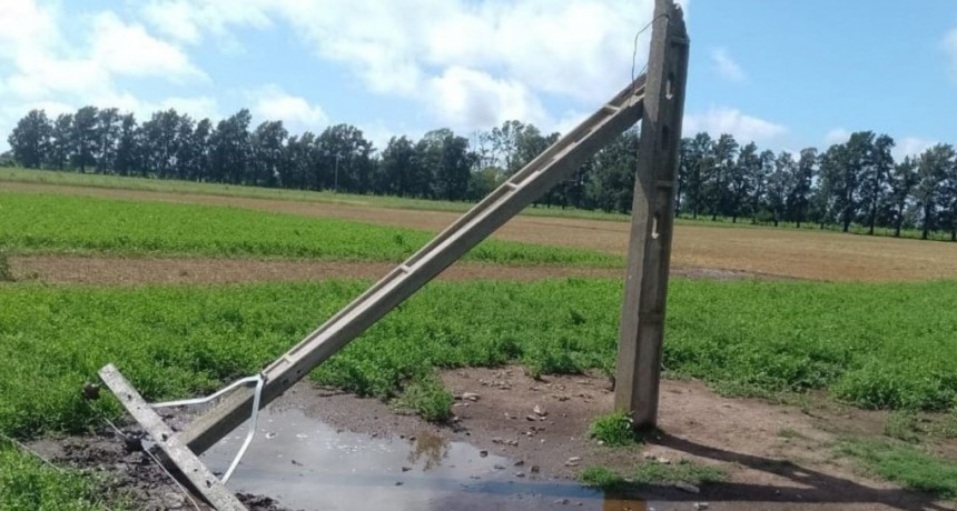 Por la tormenta, hubo postes caídos y cortes de energía en Reconquista, Candioti y Ambrosetti